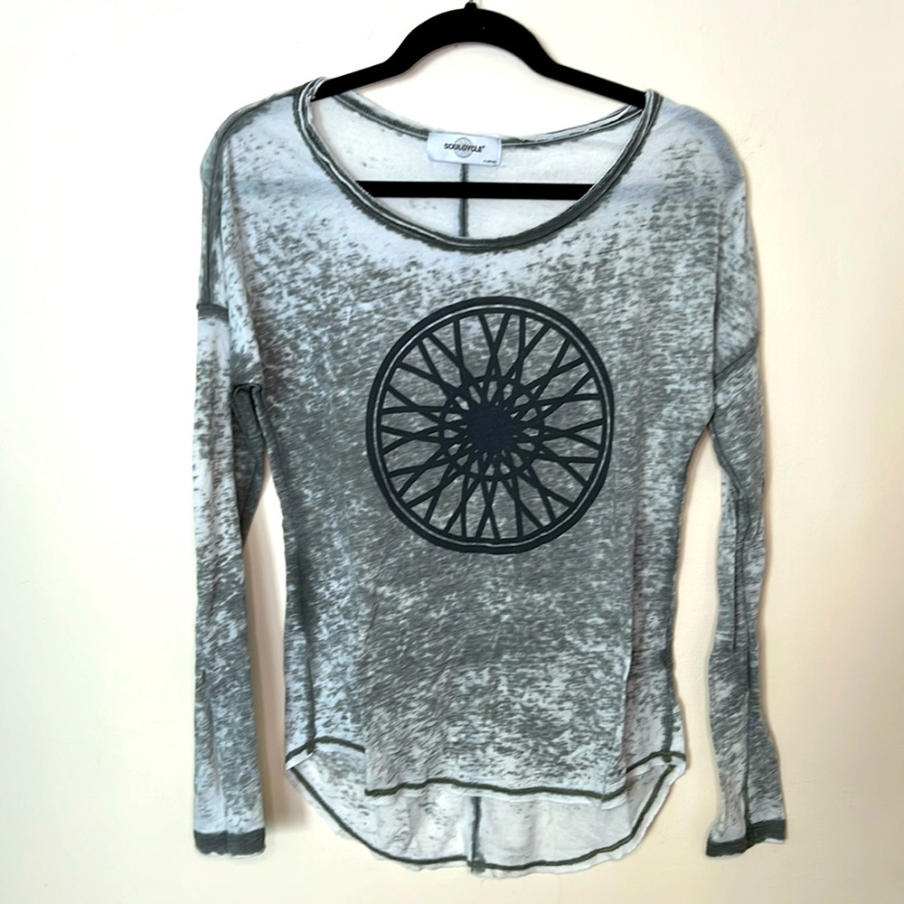 Soulcycle Rhythm Nation Long Sleeve Burnout Tee‎ XS